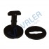 VCF2635 10 Pieces Floormat Twist Lock Clip and Washer, Black for BMW: 82119410191, 51471881521