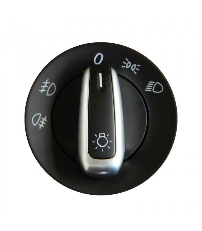 VDP188 Chrome Headlight Control Switch Knob For VW Seat Skoda: 3C8 941 431C