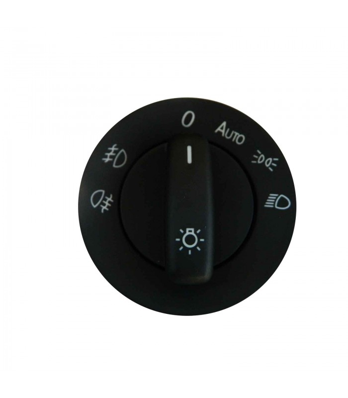 VDP189 Headlight Control Switch Knob with Auto For VW Seat Skoda:1KO 941 531 N